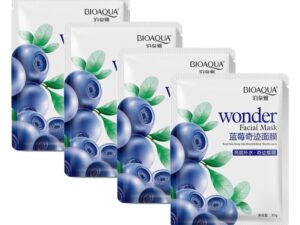 Bioaqua Set med 16 fuktgivande blåbär ansiktsmasker