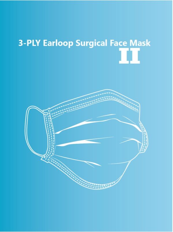 O2r - 3Ply iiR Earloop Surgical Face Mask