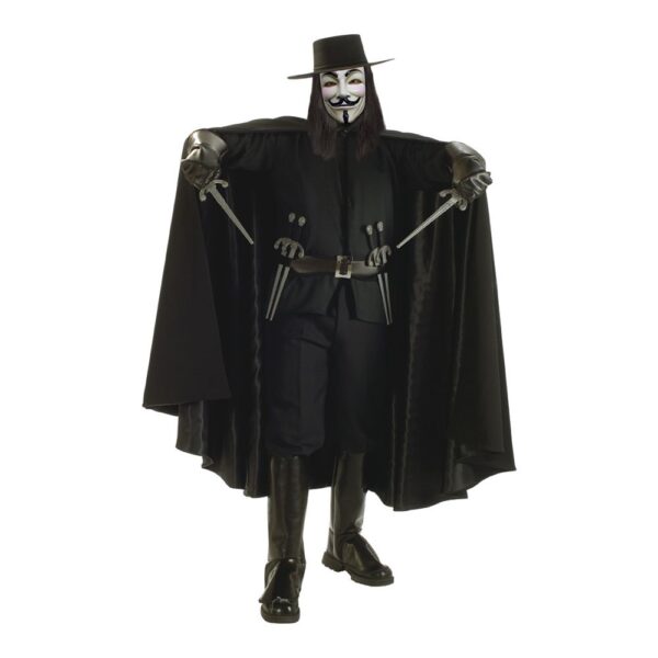 V For Vendetta Deluxe Maskeraddräkt