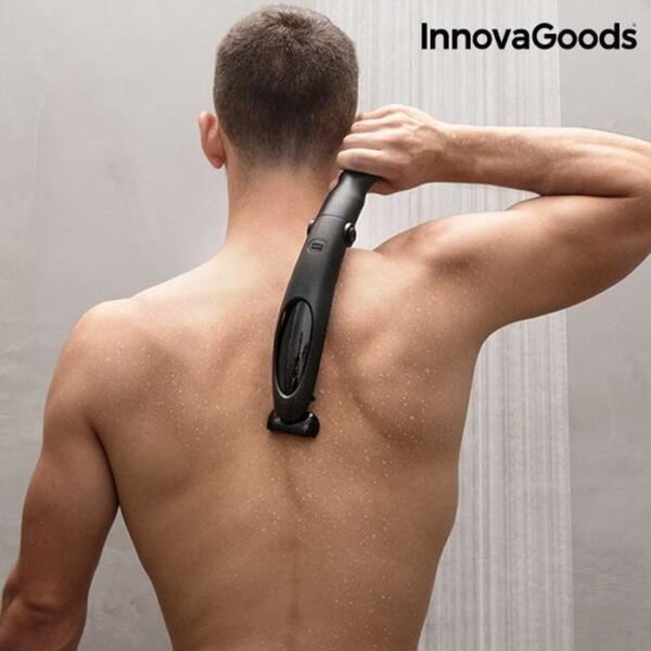 Elektrisk kropps- och skäggtrimmer för män med förlängbart handtag - förlängningsrakning på bröst, kropp, skägg och ben