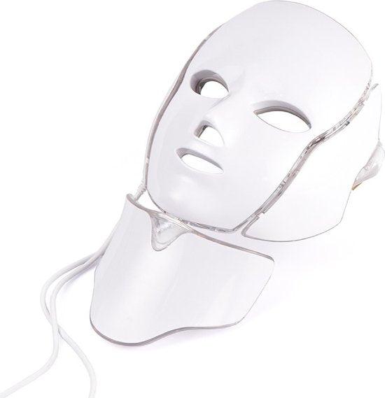 LED -ansiktsmask - 7 färger - Skinvård - Lätt terapi - Mesoterapi - Hudföryngring - Acne Care - Anti Wrinkle - Anti Age - Photon LED Mask - White
