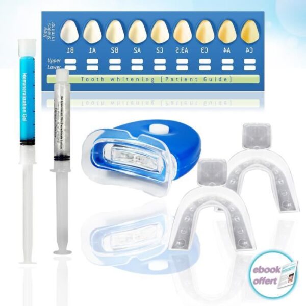 Tandblekning för vita tänder - Hemtandblekningskit (10 ml blekningsgel + 3 ml remineraliserande gel)